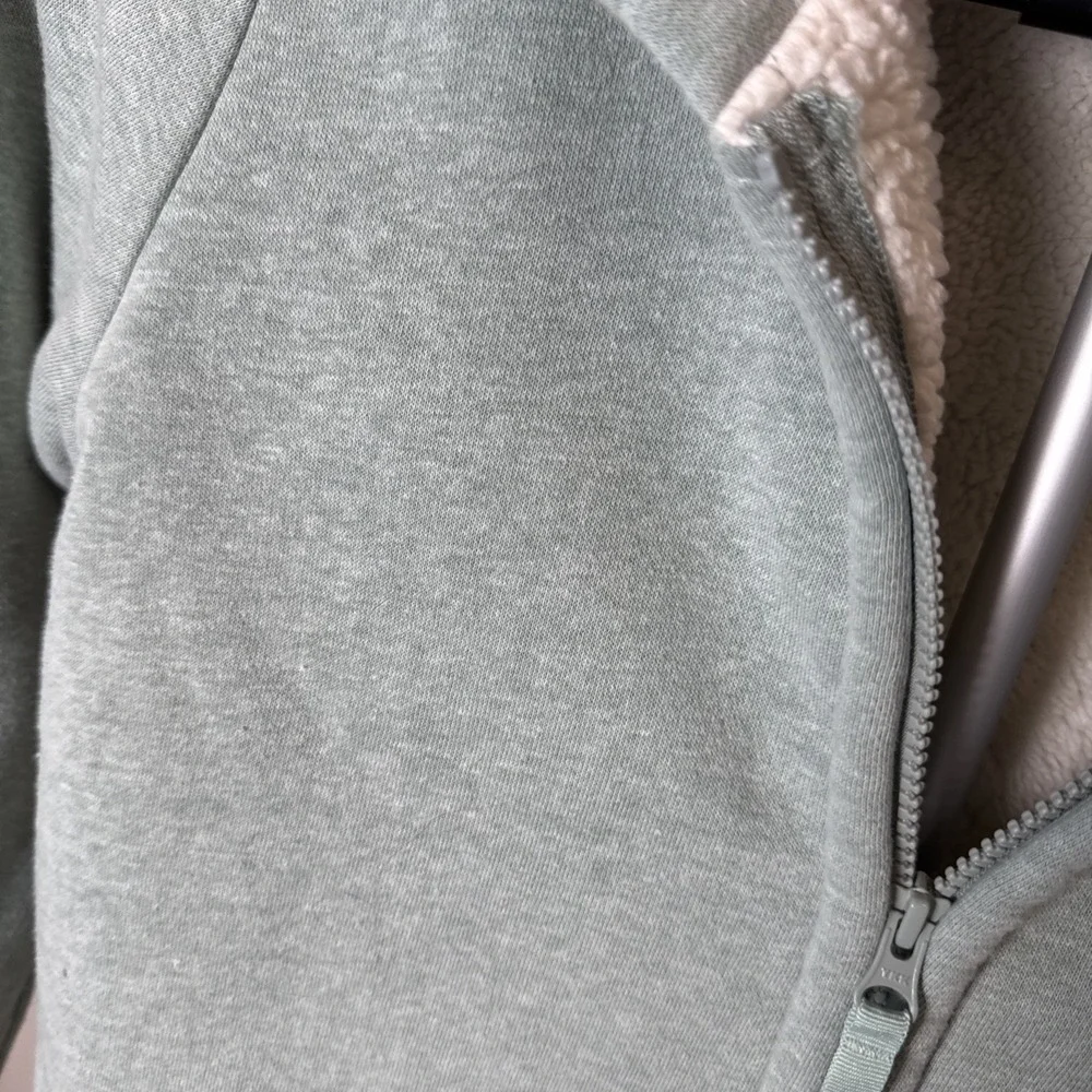 Girls Wonder Nation Aqua Sherpa Lined Sherpa Jacket Hoodie Hooded L 10/12